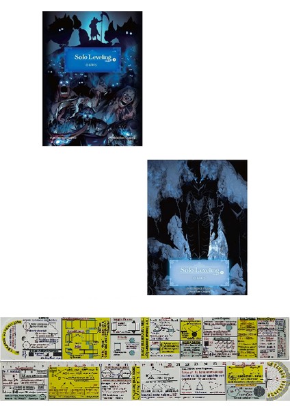 Solo Leveling 3-4. Ciltler Varyant Kapak Webtoon Seti + Mat. Öğreten Cetvel