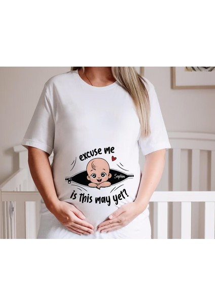 Bebek Yolda Tişörtü – Kişiselleştirilmiş Hamilelik Duyurusu ve Maternity Tişört (Bilgilerinizi Iletiniz)