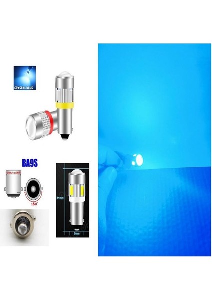 ( 2 x Adet ) 1 Takım T4 53 & H6 LED Ampul Gösterge Gündüz Sürüş Park Ampulu LED Kristal Mavi (Crystal Blue) fiyatları