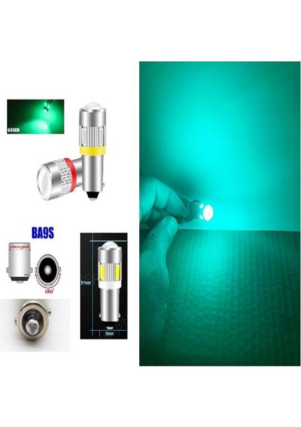 ( 2 x Adet ) 1 Takım T4 53 & H6 LED Ampul Gösterge Gündüz Sürüş Park Ampulu LED Yeşil (Green) fiyatları