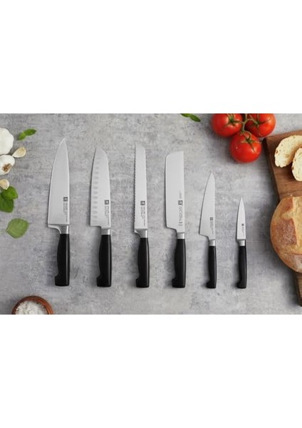 Four Starsantoku Bıçağı, 18 Cm, Oluklu Kenar fiyatları