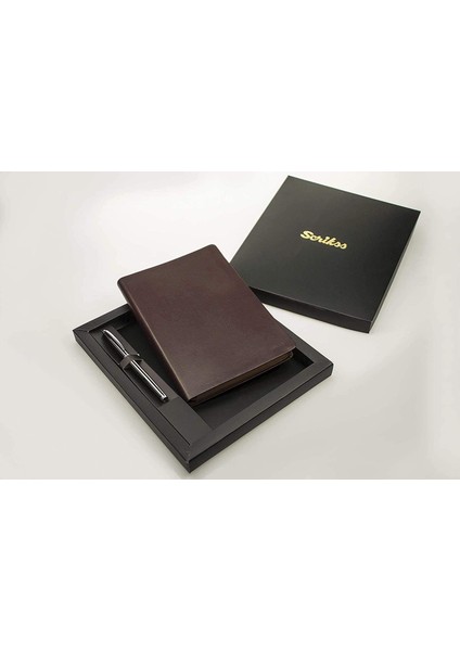 Chester Defter ve Kalem Set Siyah A5