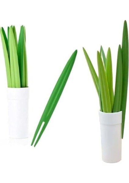 Yaprak Şeklinde Kokteyl Çubuğu, 10'lu Set, Gıda Güvenli Plastik, Çift Uçlu Pratik Tasarım, Tekrar Kullanılabilir, Şık ve Fonksiyonel Sunum Çubuğu, Atıştırmalık ve Kokteyl Sunumları Için Ideal modelleri