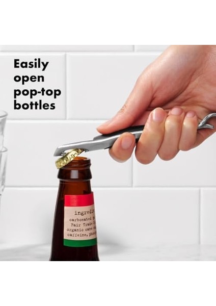 Silver/black) - Oxo Steel Bottle Opener modelleri