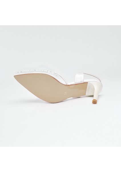 Kısa Topuk Boncuk Aksesuarlı Kadın Abiye Ayakkabı indirimleri