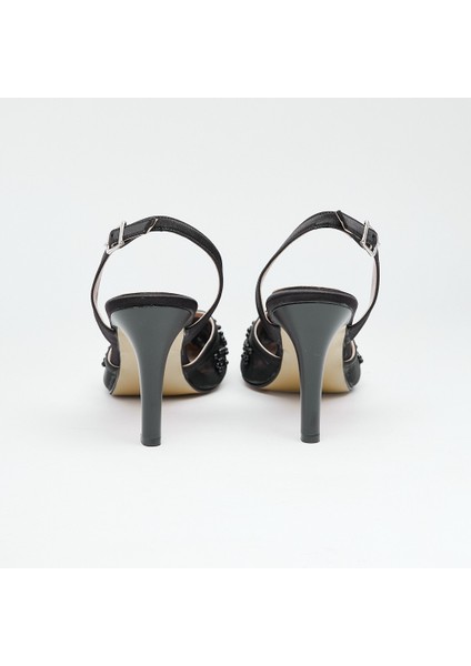 Kısa Topuk Boncuk Aksesuarlı Kadın Abiye Ayakkabı fırsatları