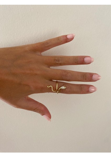 Xuping Ayarlamalı Yılan Taşlı Gold Yüzük fiyatları