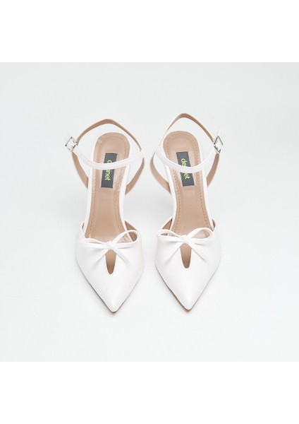 Topuklu Fiyonk Aksesuarlı Kadın Abiye Ayakkabı modelleri