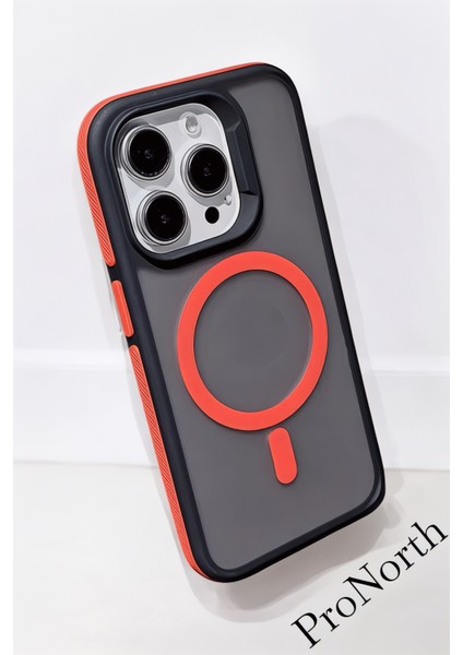 IPhone 15 Pro Uyumlu Kılıf Magsafe Özellikli Darbe Emici Şeritli Silikon Kapak fırsatları