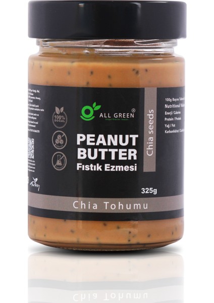 Fıstık Ezmesi (Chia Tohumu - Bal) - %100 doğal fıstık, chia tohumları ve doğal bal fiyatları