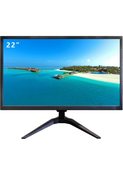 22" Profesyonel LED Monitör | Hdmı VGA USB Rca Hoparlörlü 5ms | Duvara Monte Edilebilir OT22