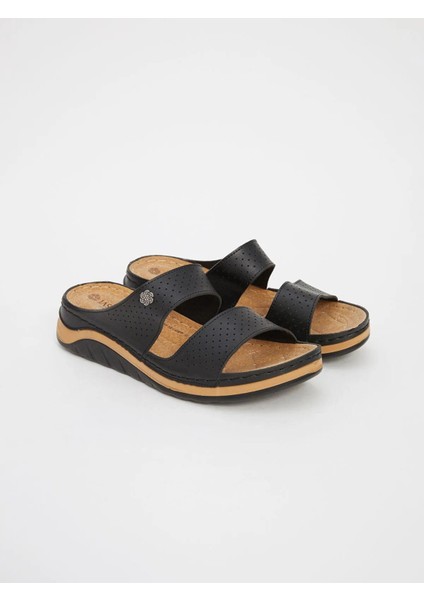 Jasmine Life Deri Görünümlü Kadın Terlik (W5)