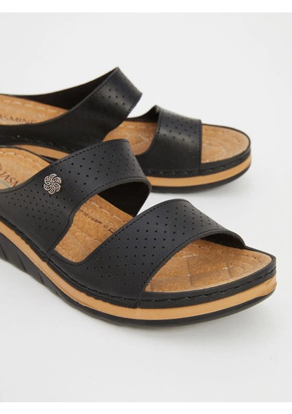 Jasmine Life Deri Görünümlü Kadın Terlik (W5) modelleri