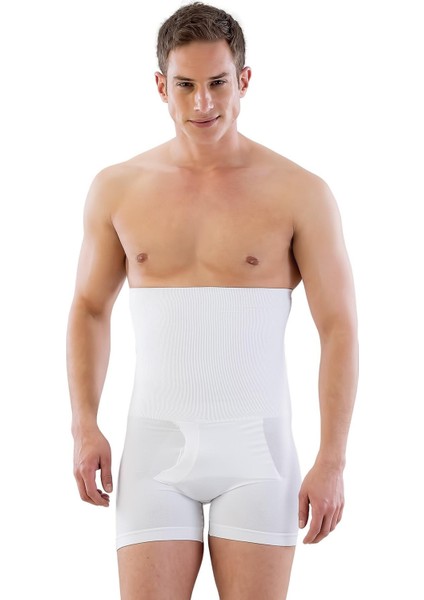Beyaz Mı Emay E1005 Erkek Yüksek Bel Double Boxer Korse fırsatları