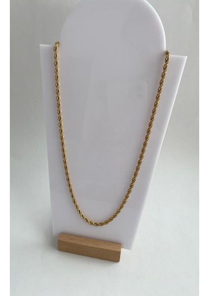 Burgo Model Gold Çelik Kolye 60 cm