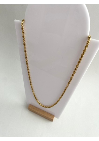 Burgo Model Gold Çelik Kolye 60 cm modelleri