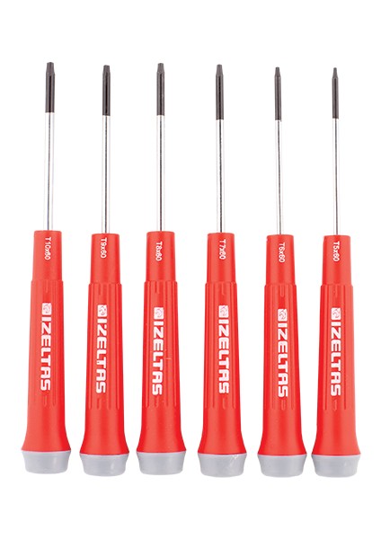 Izeltaş 6 Parça Elektronikçi Tip (Klemens) Torx Uçlu Tornavida - 4530 00 1006 fiyatları