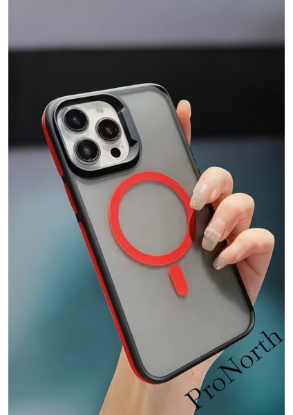 Iphone 14 Pro Uyumlu Kılıf Magsafe Özellikli Darbe Emici Şeritli Silikon Kapak indirimleri