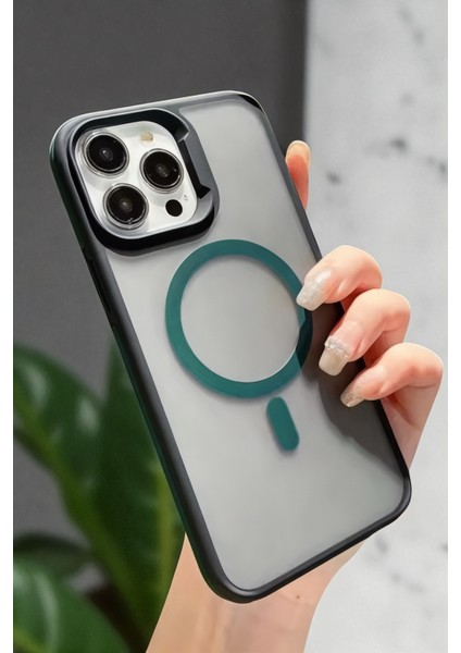 IPhone 15 Pro Max Uyumlu Kılıf Magsafe Özellikli Darbe Emici Şeritli Silikon Kapak modelleri