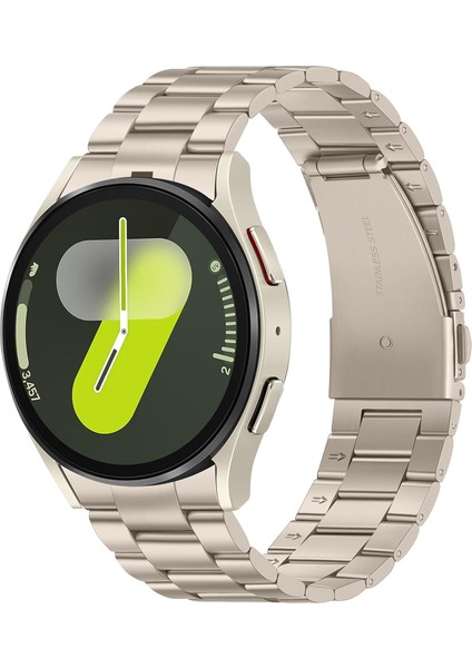 Galaxy Watch 7 / 6 / 5 / 4 Fe 40MM 44MM – Watch 6 Classic 43MM 47MM – Watch 5 Pro 45MM Uyumlu Paslanmaz Çelik Metal Kordon (20MM)