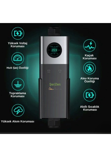 Charge Max 3 - 22 Kw Taşınabilir Araç Şarj Cihazı (Wifi+Bluetooth Mobil Uygulama) modelleri