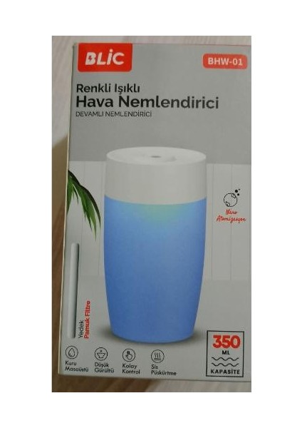 Blic Bhw-01 Renkli Işıklı Hava Nemlendirici Işıklı