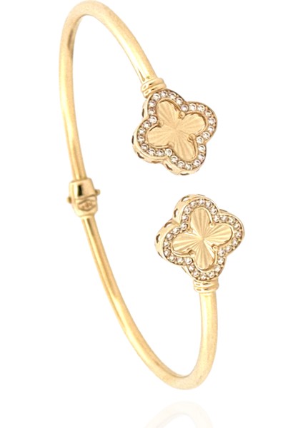 14 Ayar Taşlı Kalemli Model Bilezik