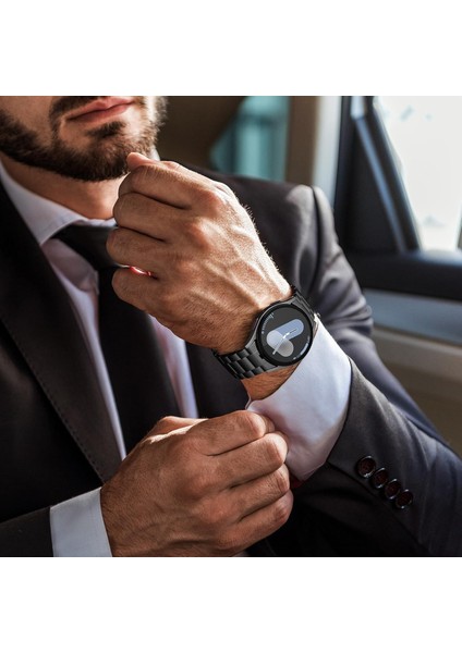 Galaxy Watch 7 / 6 / 5 / 4 Fe 40MM 44MM – Watch 6 Classic 43MM 47MM – Watch 5 Pro 45MM Uyumlu Paslanmaz Çelik Metal Kordon (20MM)
