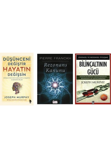 Dusunceni Degistir Hayatin Degissin + Rezonans Kanunu + Bilincaltinin Gucu =3set