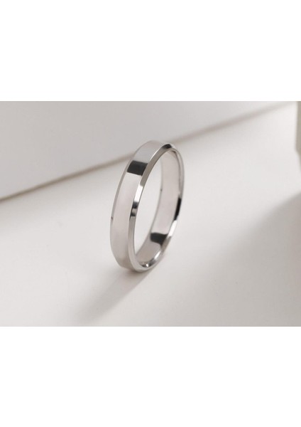 Alyans - Kırık Kenar Beyaz Düz Kesim Alyans fiyatları