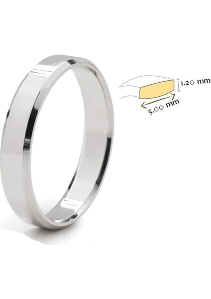 Alyans - Kırık Kenar Beyaz Düz Kesim Alyans fırsatları