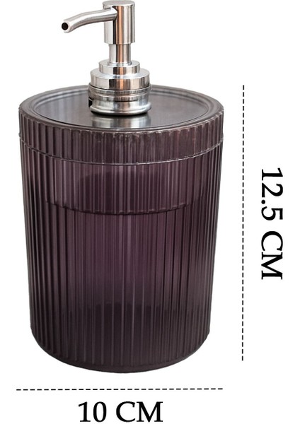 2 Adet 700 ml Xl Çizgili Desen Tezgah Üstü Füme Banyo Gümüş Sıvı Sabunluk Banyo Mutfak Deterjanlık fiyatları