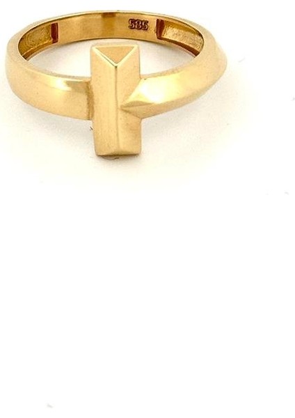 14 Ayar T Tasarım Altın Yüzük