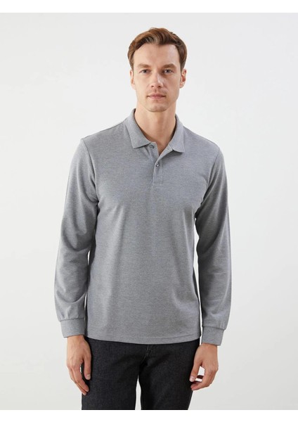 Lcwaıkıkı Classic Polo Yaka Uzun Kollu Pike Erkek Tişört (W5)