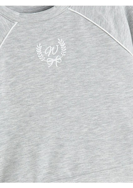 Lcw Kids Bisiklet Yaka Baskılı Kız Çocuk Sweatshirt (W5) modelleri