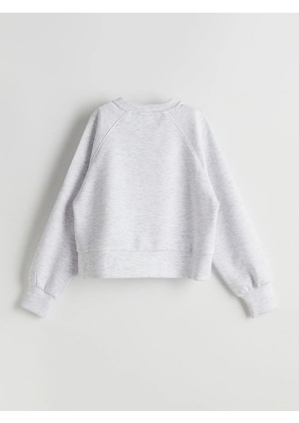 Lcw Kids Bisiklet Yaka Baskılı Kız Çocuk Sweatshirt (W5) fırsatları