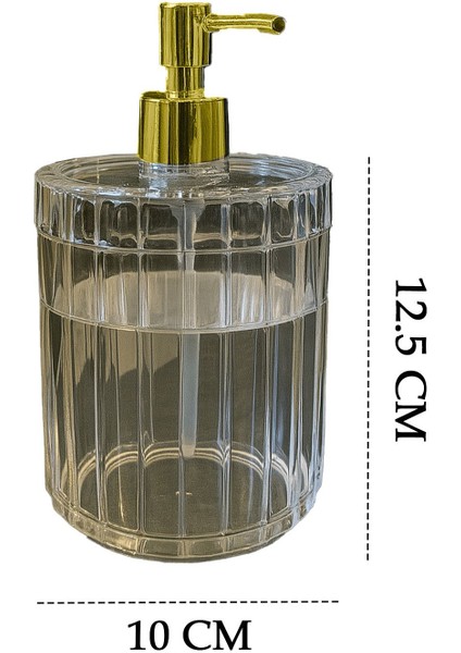 2 Adet 700 ml Xl Çizgili Tezgah Üstü Şeffaf Banyo Altın Pompa Sıvı Sabunluk Banyo Mutfak Deterjanlık fiyatları