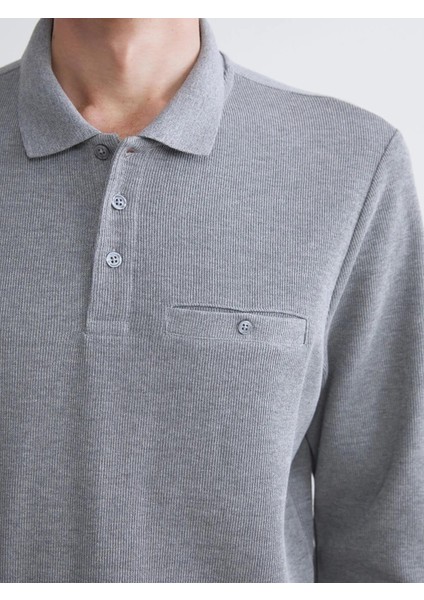 Lcwaıkıkı Classic Polo Yaka Uzun Kollu Erkek Sweatshirt (W5) modelleri