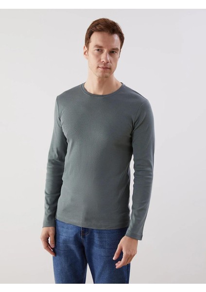 Lcwaıkıkı Classic Bisiklet Yaka Erkek Sweatshirt (W5)
