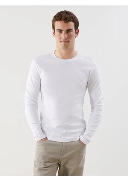 Lcwaıkıkı Classic Bisiklet Yaka Erkek Sweatshirt (W5)