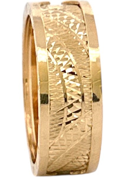 - 14 Ayar Altın Yeşil Altın Şerit Modelli Yüzük fiyatları