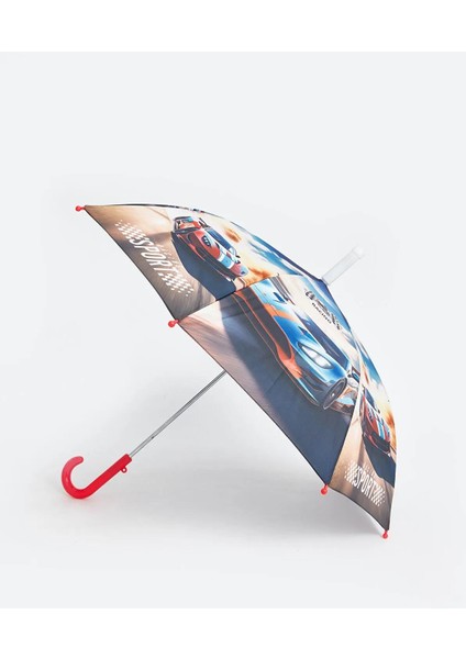 Lcw Accessorıes Araba Baskılı Çocuk Otomatik Şemsiye (W5)