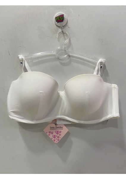 Kadın Destekli Balenli Lotus Sütyen – Beyaz