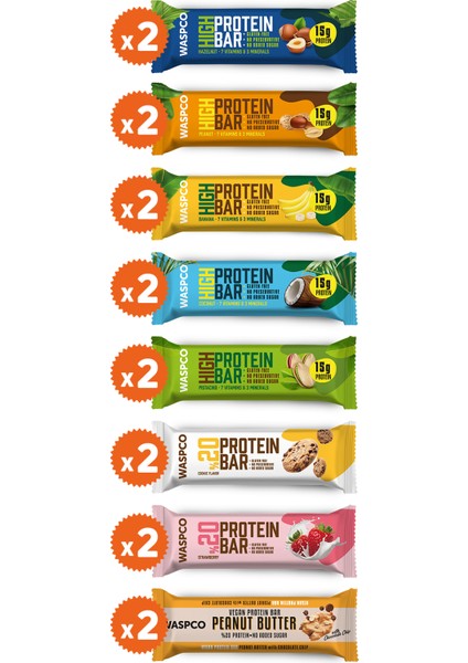 Protein Bar Karma Kutu 16 Adet (8 Çeşit)
