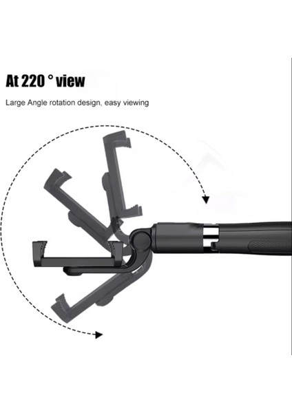 iPhone 11 Pro Max Uyumlu Selfie Stick L01 Bluetooth Cubugu Tripod,monopod