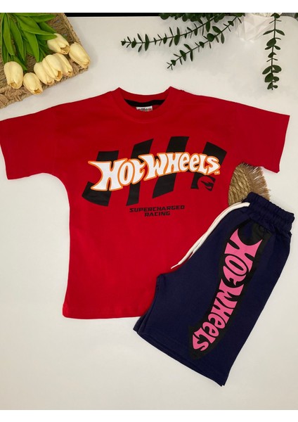 Hotwheels Erkek Çoçuk Şort Tişört Alt Üst Ikili Takım