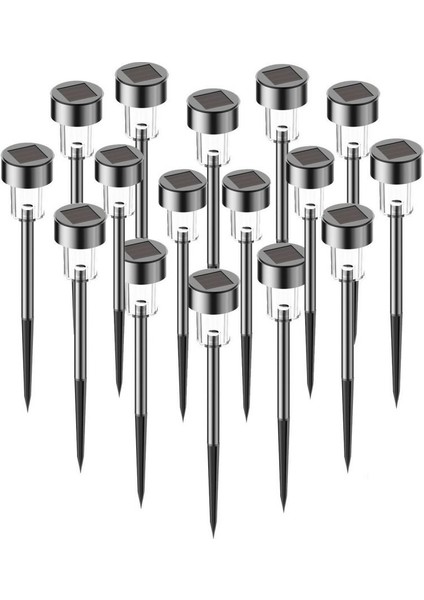 Güneş Enerjili Solar Bahçe Aydınlatması 10'lu Set – Metal LED Dış Mekan Işığı, Su Geçirmez
