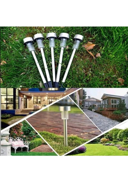 Güneş Enerjili Solar Bahçe Aydınlatması 10'lu Set – Metal LED Dış Mekan Işığı, Su Geçirmez fiyatları