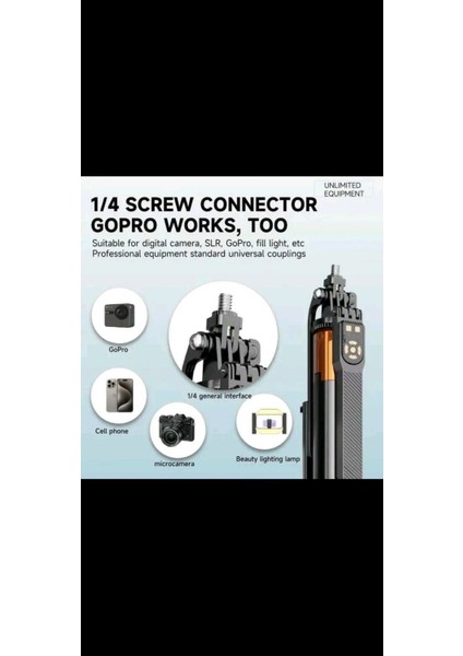 iPhone 16 Uyumlu Kamera Tripodu, NP-L6S Ayarlanabilir Selfie Tripodu