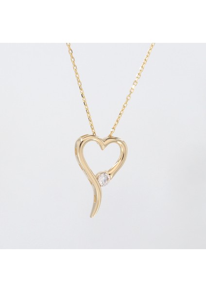 Tektaş Kalp Kolye 14 Ayar Altın indirimleri
